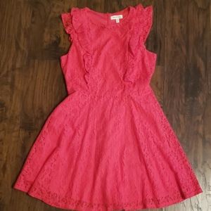 Red lace dress